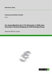 Cover von Zur Anwendbarkeit des § 213 Alternative 2 StGB unter besonderer Berücksichtigung der BGH-Rechtsprechung