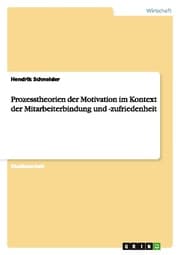 Cover von Prozesstheorien der Motivation im Kontext der Mitarbeiterbindung und -zufriedenheit
