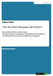 Cover von 'Von der Juden Haß gegen alle Völcker'