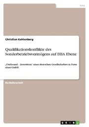 Cover von Qualifikationskonflikte des Sonderbetriebsvermögens auf DBA Ebene