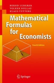 Cover von Mathematical Formulas for Economists