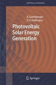 Cover von Photovoltaic Solar Energy Generation