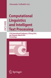Cover von Computational Linguistics and Intelligent Text Processing