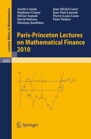 Cover von Paris-Princeton Lectures on Mathematical Finance 2010