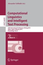 Cover von Computational Linguistics and Intelligent Text Processing