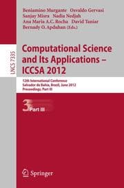 Cover von Computational Science and Its Applications -- ICCSA 2012