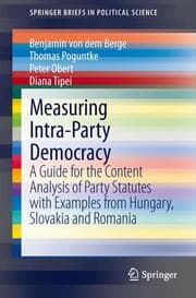 Cover von Measuring Intra-Party Democracy