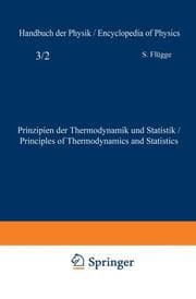 Cover von Prinzipien der Thermodynamik und Statistik / Principles of Thermodynamics and Statistics