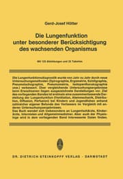 Cover von Die Lungenfunktion unter besonderer Berücksichtigung des wachsenden Organismus