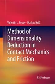 Cover von Method of Dimensionality Reduction in Contact Mechanics and Friction