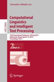 Cover von Computational Linguistics and Intelligent Text Processing