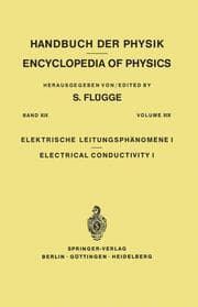 Cover von Electrical Conductivity I / Elektrische Leitungsphänomene I