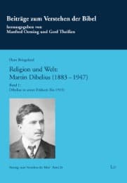 Cover von Religion und Welt: Martin Dibelius (1883-1947), Bd 1