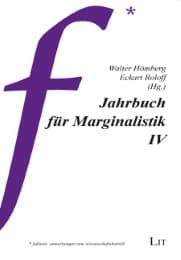 Cover von Jahrbuch für Marginalistik IV
