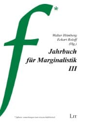 Cover von Jahrbuch für Marginalistik III