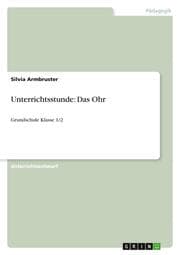Cover von Unterrichtsstunde: Das Ohr