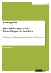 Cover von Das Anforderungsprofil der Rückschlagsportart Badminton