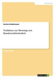 Cover von Verfahren zur Messung von Kundenzufriedenheit