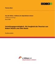 Cover von Verteilungsgerechtigkeit - Ein Vergleich der Theorien von Robert Nozick und John Rawls