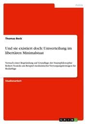 Cover von Und sie existiert doch: Umverteilung im libertären Minimalstaat