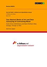 Cover von Two Abstract Works of Art and Their Conveying of Contrasting Mood