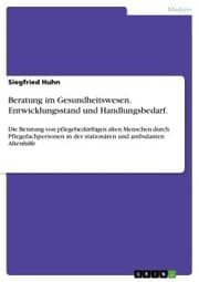 Cover von Beratung im Gesundheitswesen. Entwicklungsstand und Handlungsbedarf.