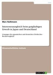 Cover von Interessenausgleich beim gutgläubigen Erwerb in Japan und Deutschland