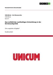 Cover von Das Leitbild der nachhaltigen Entwicklung in der EU-Umweltpolitik
