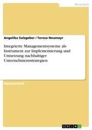 Cover von Integrierte Managementsysteme als Instrument zur Implementierung und Umsetzung nachhaltiger Unternehmensstrategien