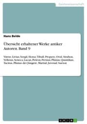 Cover von Übersicht erhaltener Werke antiker Autoren. Band 9