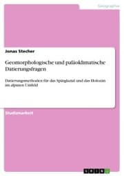 Cover von Geomorphologische und paläoklimatische Datierungsfragen