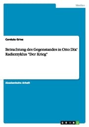 Cover von Betrachtung des Gegenstandes in Otto Dix' Radierzyklus 'Der Krieg'