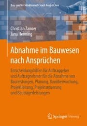 Cover von Abnahme im Bauwesen nach Ansprüchen