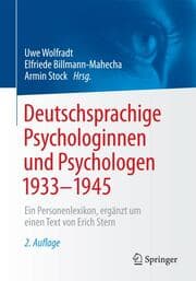 Cover von Deutschsprachige Psychologinnen und Psychologen 1933-1945
