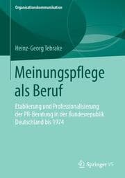 Cover von Meinungspflege als Beruf
