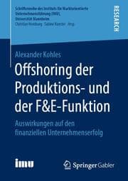 Cover von Offshoring der Produktions- und der F&E-Funktion