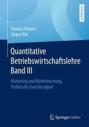 Cover von Quantitative Betriebswirtschaftslehre Band III