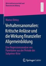 Cover von Verhaltensanomalien: Kritische Anlässe und die Wirkung finanzieller Allgemeinbildung