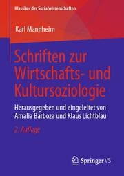 Cover von Schriften zur Wirtschafts- und Kultursoziologie
