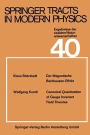Cover von Springer Tracts in Modern Physics
