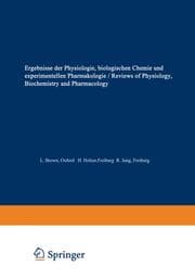 Cover von Ergebnisse der Physiologie / Reviews of Physiology