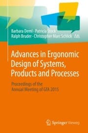 Cover von Advances in Ergonomic Design of Systems, Products and Processes