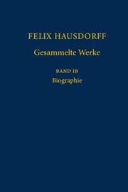 Cover von Felix Hausdorff Gesammelte Werke IB
