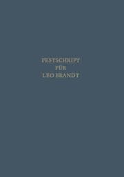 Cover von Festschrift für Leo Brandt zum 60.Geburtstag