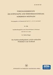 Cover von Der Nachbarschaftsgedanke und die nachbarliche Wirklichkeit in der Großstadt