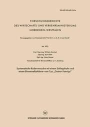 Cover von Systematische Ruderversuche mit einem Schleppkahn und einem Binnenselbstfahrer vom Typ Gustav Koenigs