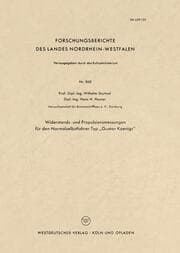 Cover von Widerstands- und Propulsionsmessungen für den Normalselbstfahrer Typ Gustav Koenigs