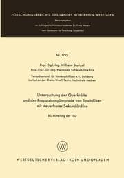 Cover von Untersuchung der Querkräfte und der Propulsionsgütegrade von Spaltdüsen mit steuerbarer Sekundärdüse