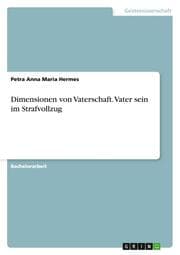 Cover von Dimensionen von Vaterschaft.Vater sein im Strafvollzug
