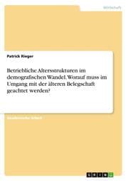 Cover von Betriebliche Altersstrukturen im demografischen Wandel. Worauf muss im Umgang mit der älteren Belegschaft geachtet werden?